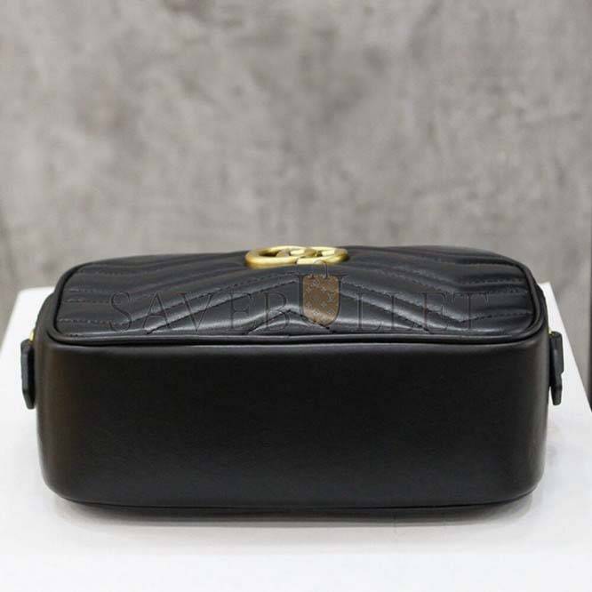 GUCCI MARMONT MATELASSE MINI BAG 448065 DTD1T 1000 (18*12*6cm) GUCCI MARMONT MATELASSE MINI BAG 448065 DTD1T 1000 (18*12*6cm)